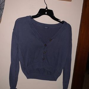 Cropped Button Down Sweater
